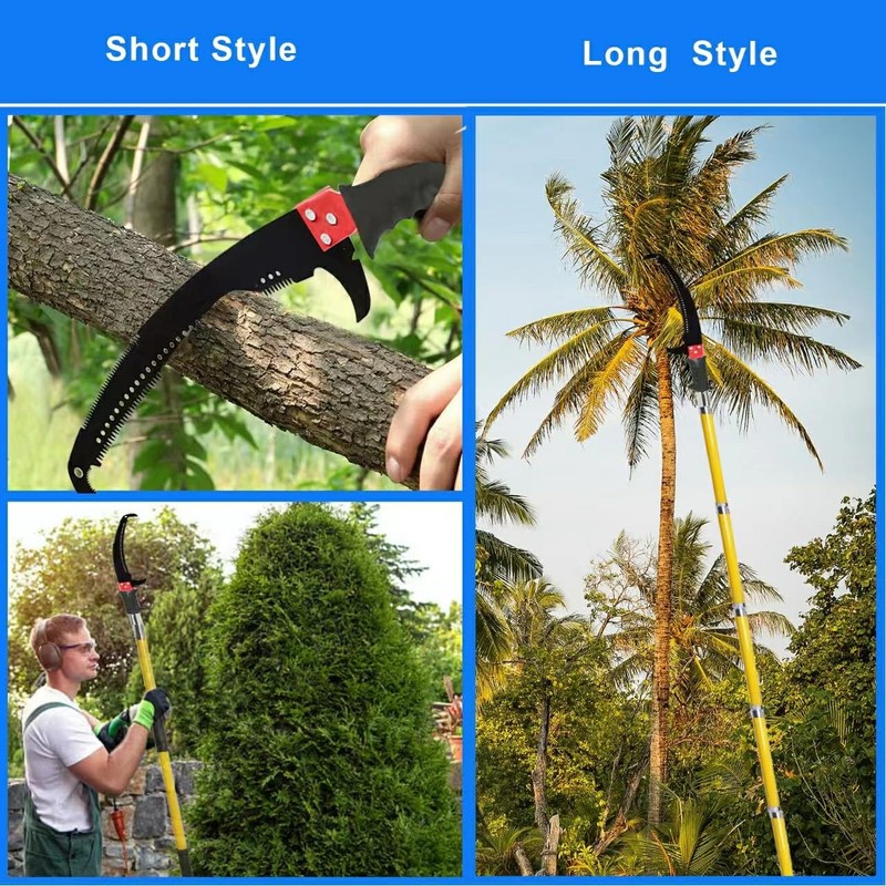 YTFLOT 2-32 Feet Pole Saws For Tree Trimming Manual Pole