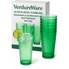 VerdureWare 24 oz Hammered Plastic Tumblers – Set of 8