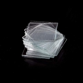 Microscope Square Cover Glass POWERTOOL 100Pcs Microscope Slide Cover Micro Blank Slips for Microscope Slide Cover (22 * 22mm)