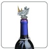 Rhinocerous Bottle Stopper with Brass Horns | Bottle Topper for