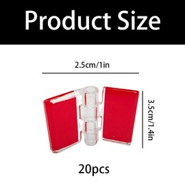20Pcs Clear Plastic Small Hinges, Self-Adhesive Acrylic Small Continuous Piano Hinges for Cabinets, Aquarium Lids, Furniture, Display Stands, Drawers, and DIY Projects (35x25mm)