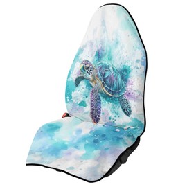 gearider Watercolor Sea Turtle Car Seat Covers Front Seats Waterproof Bucket Towel Seat Covers Anti-Slip Automotive Seat Cover Towel for After Workout Gym Swimming