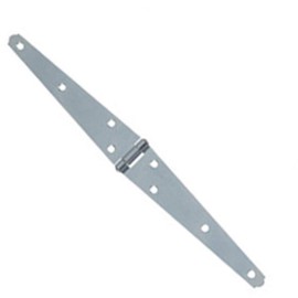 6" Strap Hinge Light Duty Zinc Plated Steel with Holes Pair (2pcs)