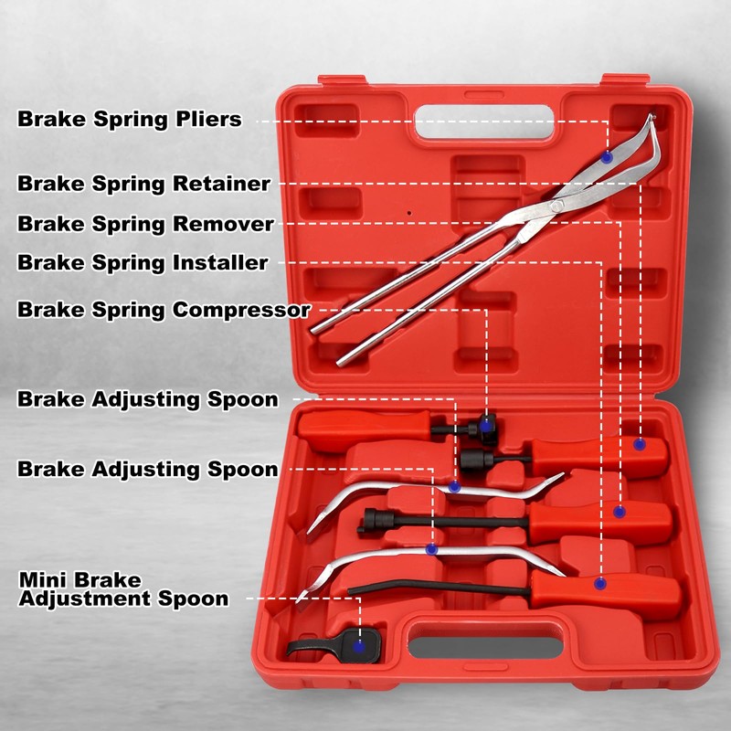 RYANSTAR RACING Automobile Drum Brake Tool Set (8-Piece Set), Brake