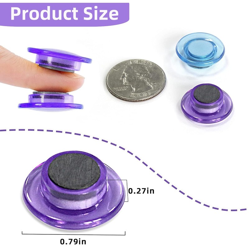 Qualsen Fridge Magnets, 20pcs Refrigerator Magnets, Small Magnets for Whiteboard