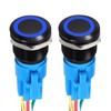 DMiotech 2 Pack 19mm / 3/4" Aluminium Alloy Momentary Push