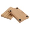 iplusmile Bamboo Soap Dish Set 2pcs Wave-Shaped Soap Holder Drainage