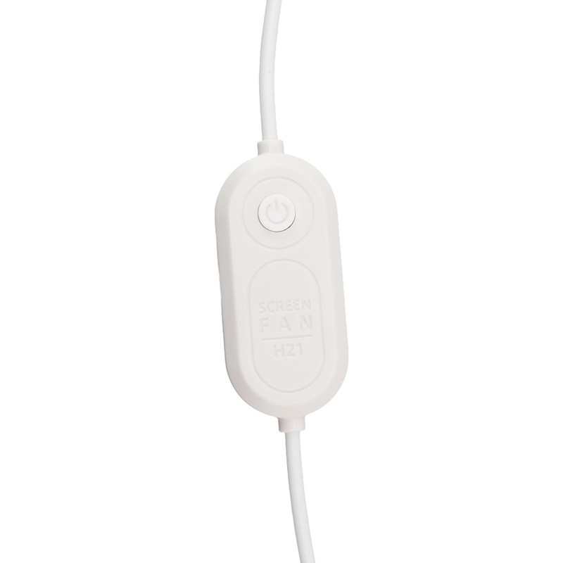 White Desktop Screen Fan with Adjusting Clip 3 Gear 360°