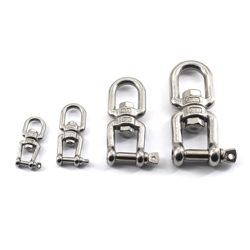 4 Pack 304 Stainless Steel M4 Jaw Eye Swivel Ring