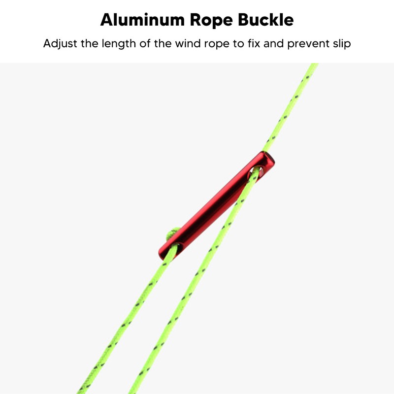 10 Pcs Aluminum Alloy Dual Holes Tent Line Stopper Cord