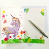 17-6037 Happy Birthday Card with Envelope Little Girl Unicorn Pony