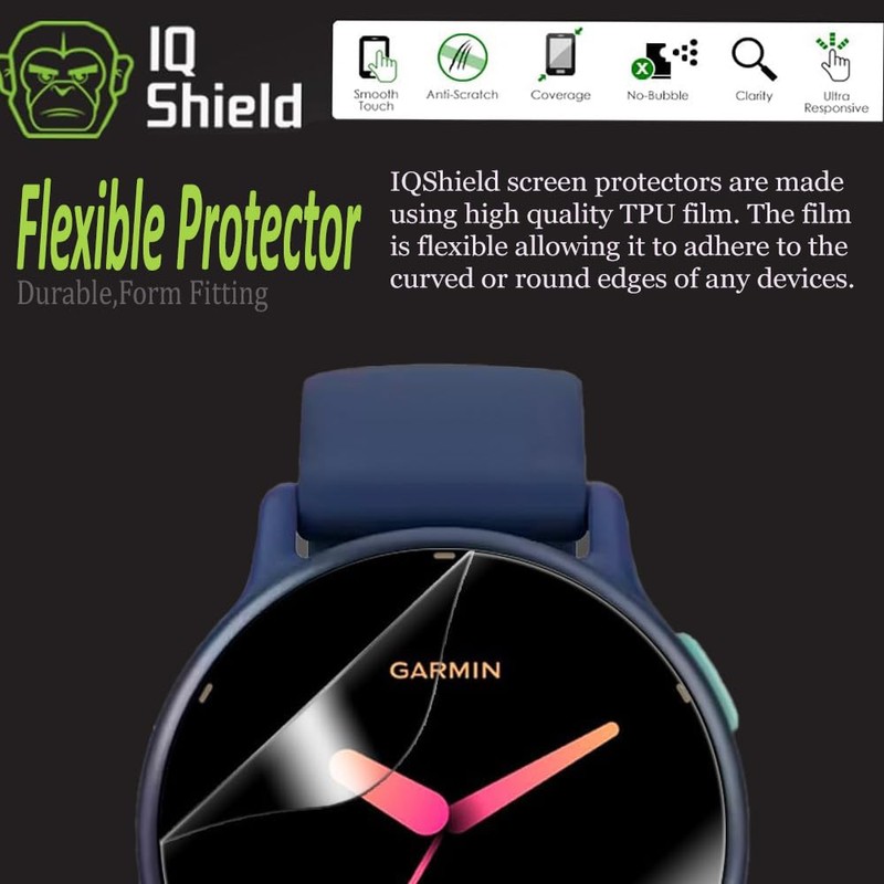 IQShield Screen Protector Compatible with Garmin Vivoactive 6/Vivoactive 5 (6-Pack)