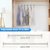 CorkLatta Brushed Nickel Shower Curtain Rod 31 to 80 Inch,1