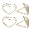 100pcs Paper Clips Gold Triangle Heart Shape Double Layer Three