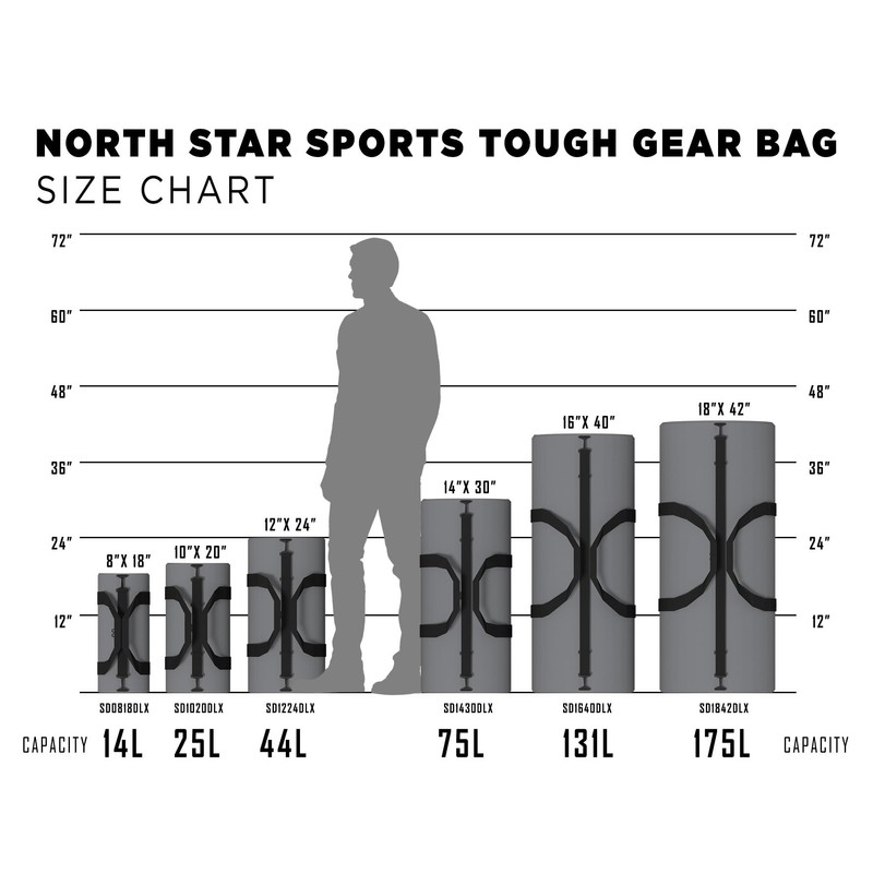 Northstar Bags bolsa deportiva de 14 x 30 pulgadas, gris