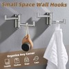 APLusee Swivel Towel Hook Polished Chrome 2 Pack, 304 Stainless