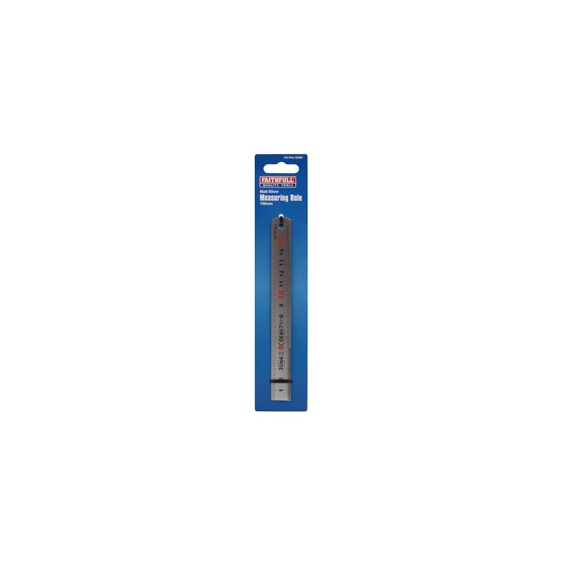 Faithfull Matt Silver Hardened Stainless Steel Ruler (Metric) 150mm