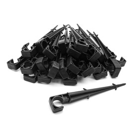 DOJA Barcelona Hose Anchor Irrigation Pack of 50 16-20 mm Diameter Garden Hose Holder Garden Hose Anchor Ground Pegs Plastic Pipe Holder for Drip Hose, Irrigation Hose