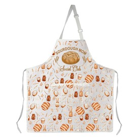 WSNANG Sourdough Maker Gift Sourdough Mom Social Club Apron Sourdough Baker Apron Bread Baking Apron Sourdough Mama Gifts (CA Sourdough Mom Apron)