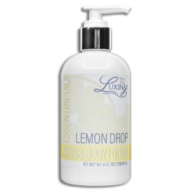 Daily Vegan Hand & Body Lotion for Dry Skin,Made with Jojoba Oil & Vitamin E, USA Made, Non Greasy Phthalate/Sulfate/Paraben Free & Cruelty-Free Formula, 8 oz (8 oz, Lemon Drop)