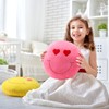 3 Pcs 16 Inch Face Emoticon Cushion Stuffed Plush Pillow,
