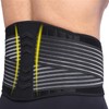 Lower Back Support Belt Black Good Breathability Wear Resistant Adjustable