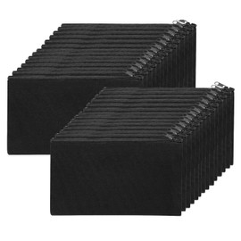 YAYODS 30PCS Black Canvas Zipper Pouch Bags, Canvas Makeup Bags, DIY Blank Pencil Case Cosmetic Pouch for Travel DIY Craft School