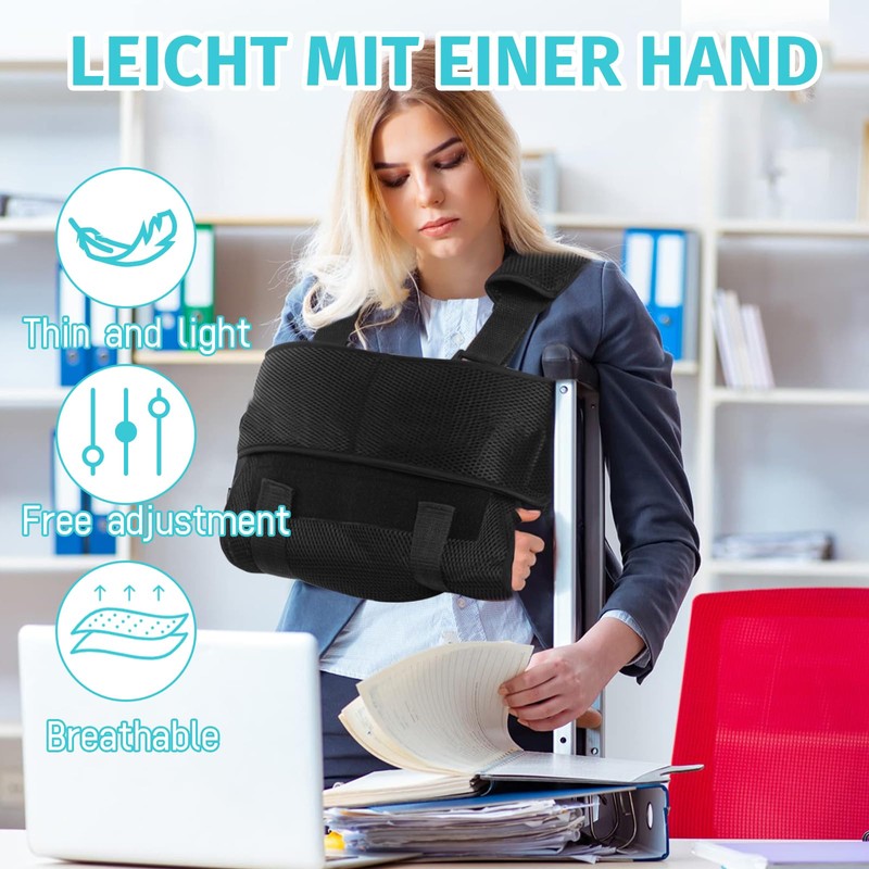 Arm Sling Right Arm Sling Left Arm Adjustable with Breathable