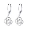 Sterling Silver Celtic Leverback Earrings