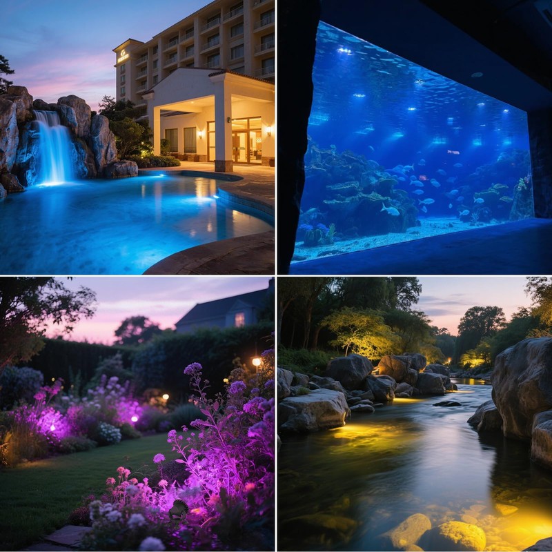 T-SUN Solar Pond Lights, 3-in-1 RGB Solar Underwater Pond Lights,