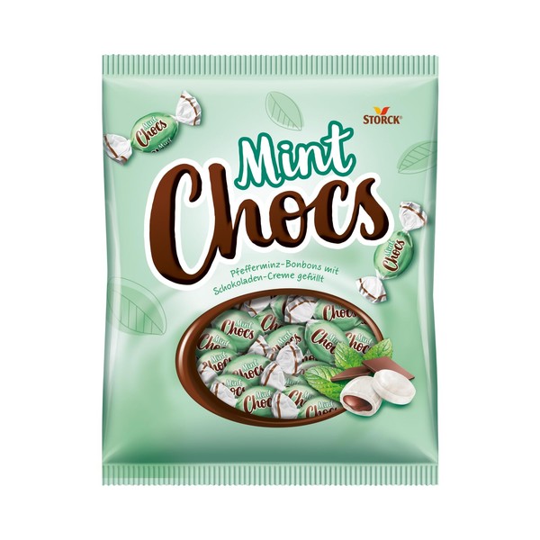 Mint Chocs - 1 x 425g - Peppermint Sweets with Chocolate Cream Filling