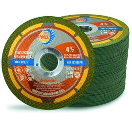 WA 50PACK - 4 1/2 inch Cut Off Wheel, Green Cutting Wheels for Metal & Stainless Steel, Sharp Cut-Off Disc with Aggressive and Fast Cutting, for Angle Grinder (4½''X 7/8", 50PACK)