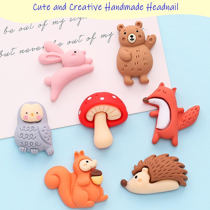 Animal Push Pins, 30PCS Cartoon Bear Bunny Thumbtack Drawing Pins