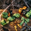 3 Rolls Halloween Ribbons Bat Spider Web Printed Ribbon Wired
