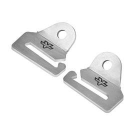 ViaTerra Quick Release Motorcycle Strap Hooks |Heavy Gauge Stainless Steel Mounting Brackets, Universal Fit, Set of 2 (M6)