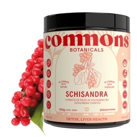 Commons Hongos Adaptógenos - Hongo de Baya Schisandra - Extracto en Polvo 100 gr - Suplemento Natural - Apoya el Rendimiento Físico - 100% Orgánico