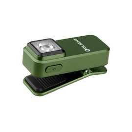 OLIGHT Oclip Rechargeable EDC Flashlight 300 Lumens Dual Light Sources Compact Pocket Clip Light, Type C Charging - Color: OD Green