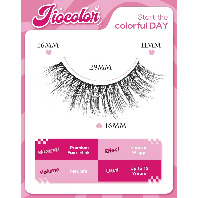 Cat Eye Lashes Light Short Eyelashes Natural Look Thin Band