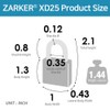 Zarker XD25 3-Digit Combination Small Mini Padlock, Emerald, 1-Pack