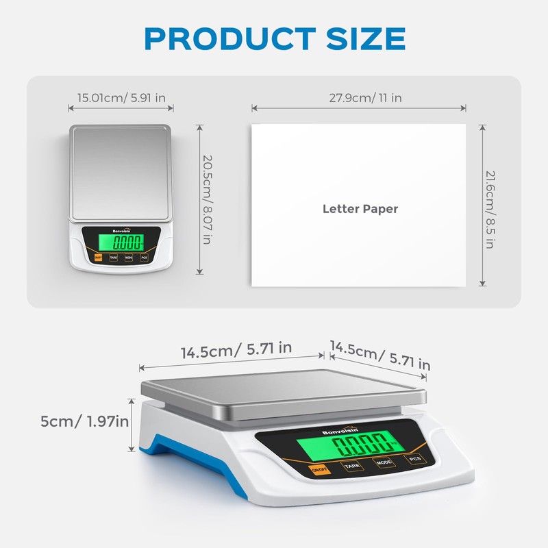 Bonvoisin Digital Scale 0.1 Gram Accuracy Precision Lab Scale 6000g
