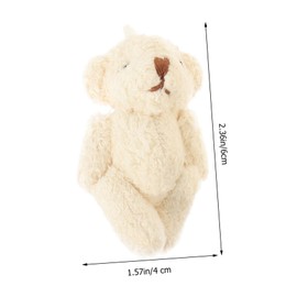 Kisangel 5PCS DIY Tiny Bear Doll Accessories 6cm Plush Bear Hat Scarf and Gloves Set for Crafting and Decoration for Boys and Girls and Craft Enthusiasts