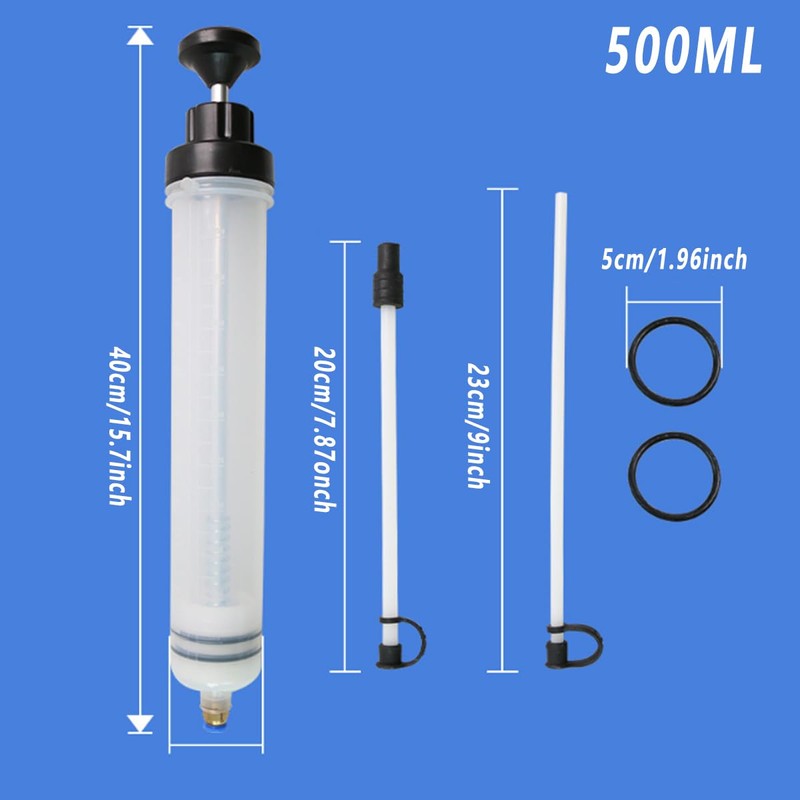 AIMALL Automotive Fluid Extraction & Filling Syringe Kit, Vacuum Pump