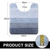 smiry Microfiber U-Shape Toilet Mat, Non-Slip Shaggy Soft Pedestal Mat
