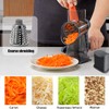 Rotary Cheese Grater Shredder with Handle Handheld Round Mandoline Vegetable