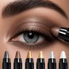 6 Pcs Double-ended Shimmery Eyeshadow Sticks for Colorful Eye Makeup