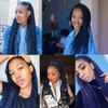AFNOTE Dark Blue Braiding Hair Extensions 24 Inch 3 Packs