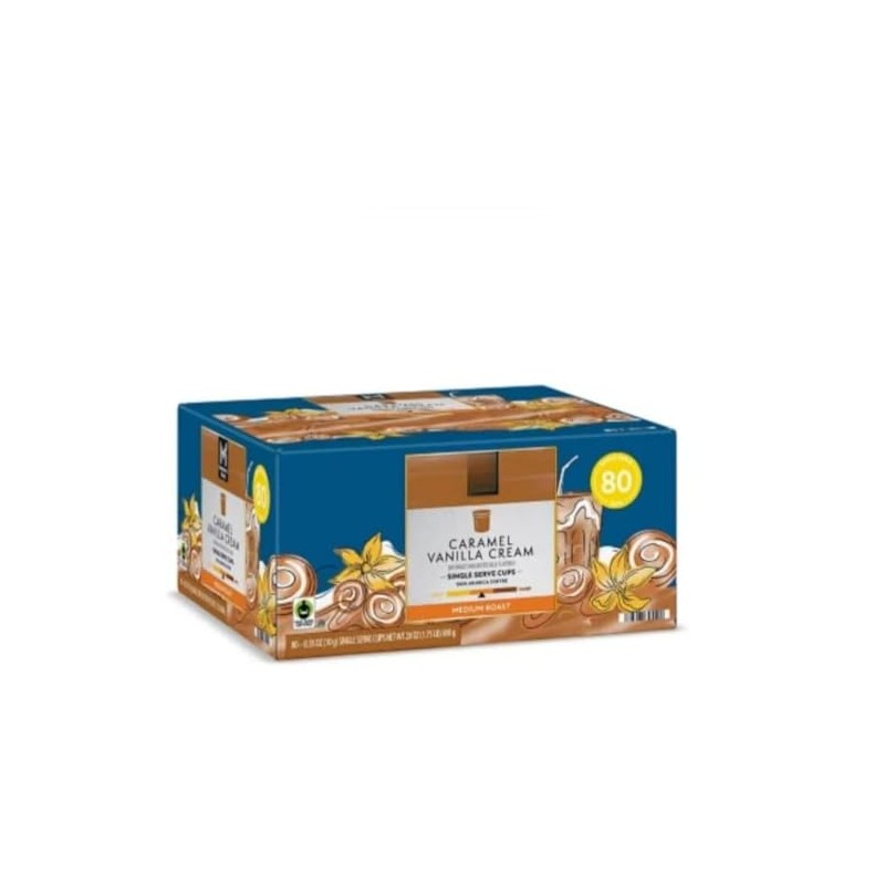Medium Roast Coffee Pods, Caramel Vanilla Cream, 80 ct.