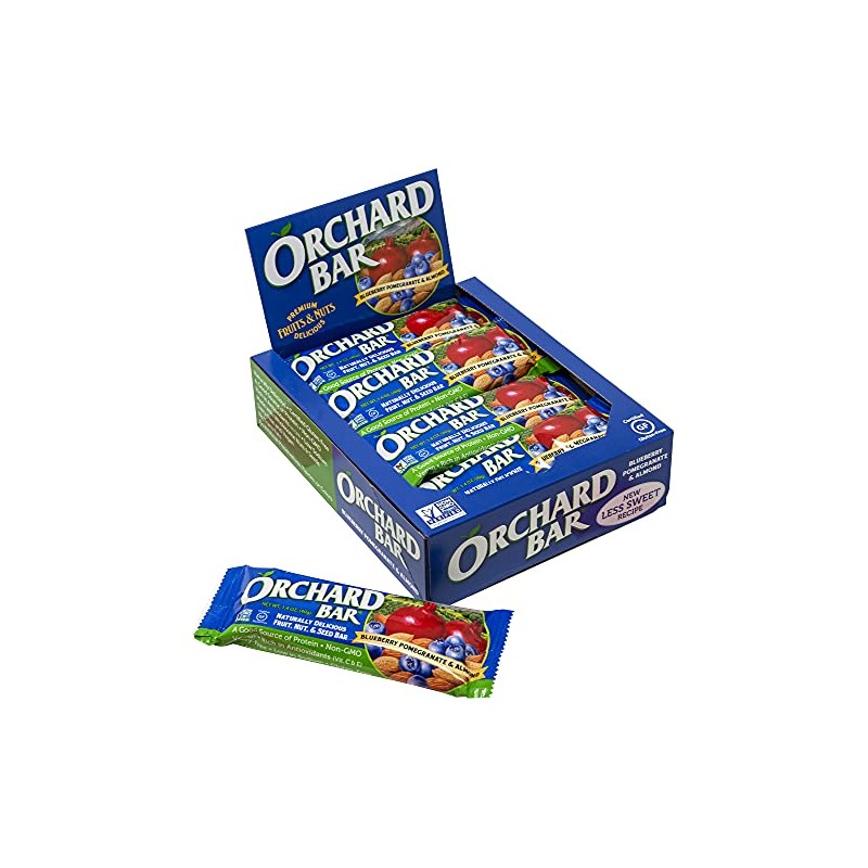 Orchard Bars Non-GMO Fruit & Nut, Blueberry Pomegranate Almond, 1.4