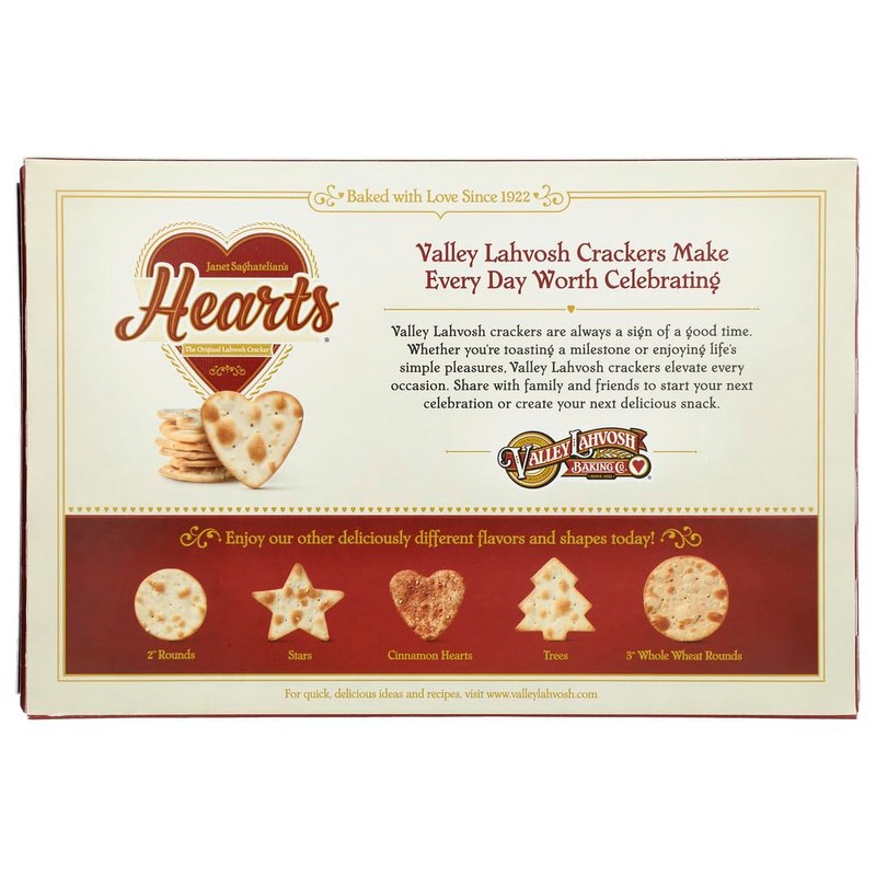 Valley Lahvosh, Cracker Hearts, 4.5 Ounce