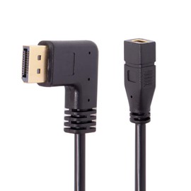 JSER Left Angled DP DisplayPort 90 Degree to Mini DP DisplayPort Female Cable for Displays Monitors…